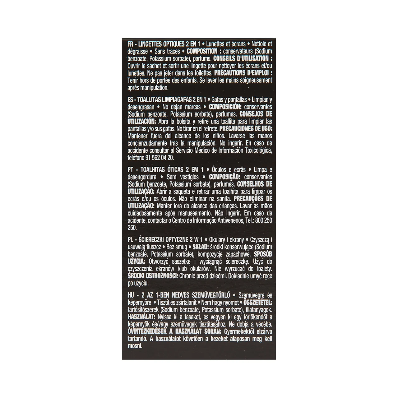 PRODUCTO ALCAMPO Toallitas ópticas 30 uds.