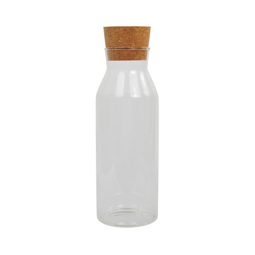 Botella de vidrio de 1,1l , con tapón de corcho, ACTUEL