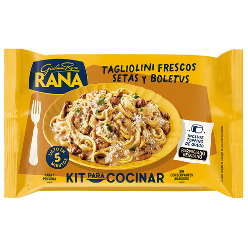 RANA Tagliolini de pasta fresca con salsa de setas y boletus RANA 407 g.