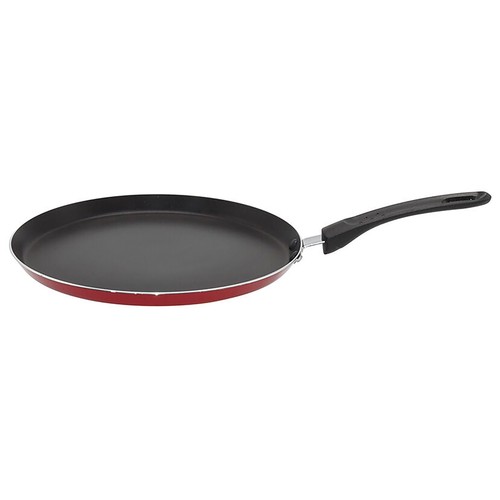 Crepera aluminio de 25cm, apto para vitro, color rojo, ACTUEL.