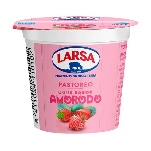 LARSA Yogur con sabor a fresa 125 g.