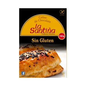 LA SANTIÑA Cañas de chocolate congeladas, elaboradas sin gluten LA SANTIÑA 150 g.