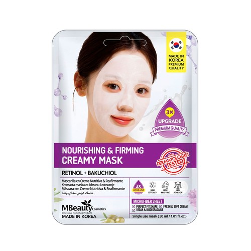 MBEAUTY Mascarilla en crema nutritiva y reafirmante con Retino y Bakuchiol.