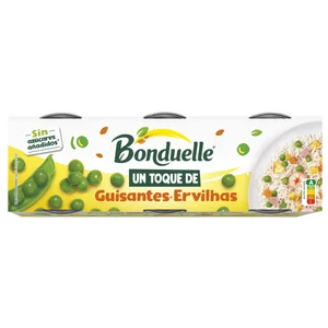 BONDUELLE Guisantes Un Toque de pack 3 uds. x 65 g