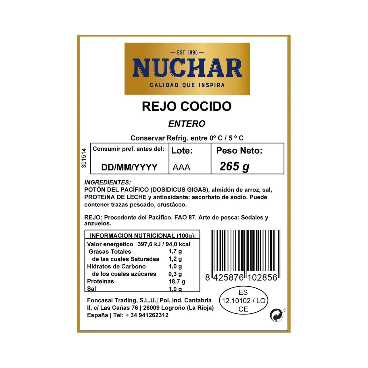 NUCHAR Rejo cocido NUCHAR 265 g.