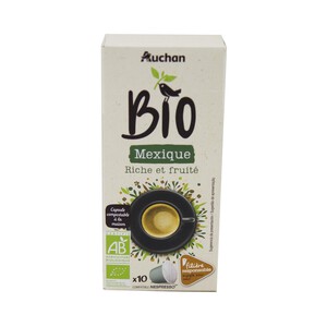 PRODUCTO ALCAMPO Café en cápsulas espresso México ecológico, l7, PRODUCTO ALCAMPO 10 uds 52 g.