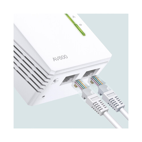 Kit Extensor Powerline WiFi TP-LINK TL-WPA4221 KIT, AV600, Wifi N300, 2 puertos Ethernet.
