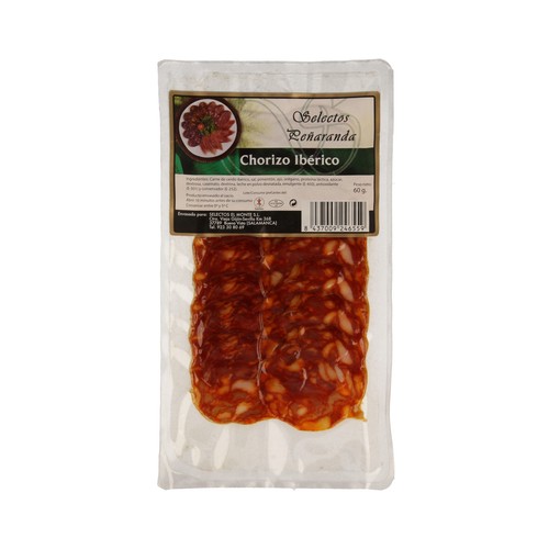 SELECTOS PEÑARANDA Chorizo ibérico cortado en lonchas SELECTOS PEÑARANDA 60 g.