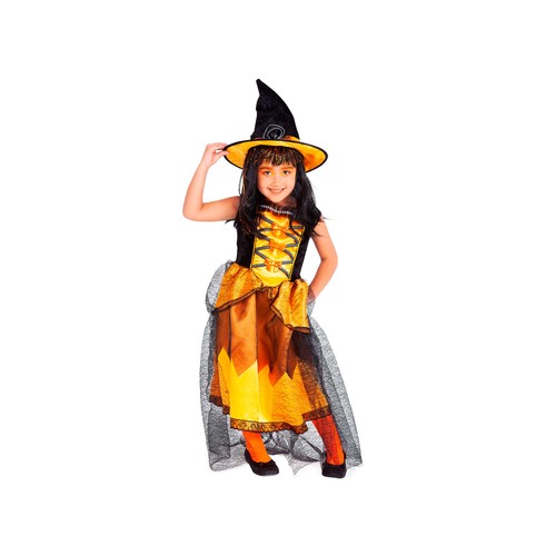 Disfraz Bruja Chic Naranja infantil 3-4 años RUBIE"S.