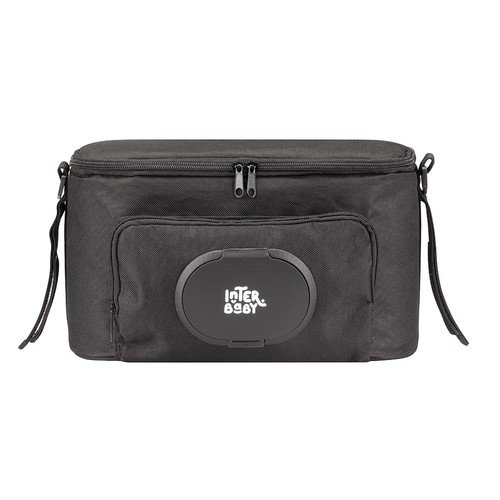 Bolsa organizadora para carrito de paseo, color negro, INTERBABY.
