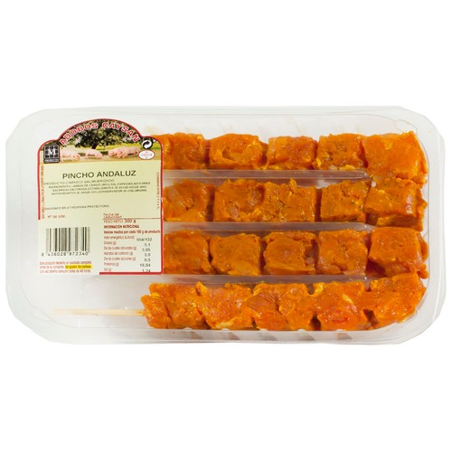 Bandeja con pinchos de jamón de cerdo con adobo andaluz CAYSAN