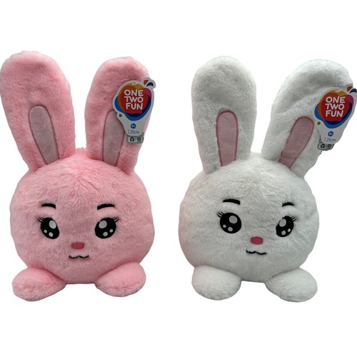 Peluche de conejo sentado 25 cm, ONE TWO FUN ALCAMPO.