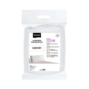 Almohada viscoelástica 75cm, confort, firmeza media, SAVEL