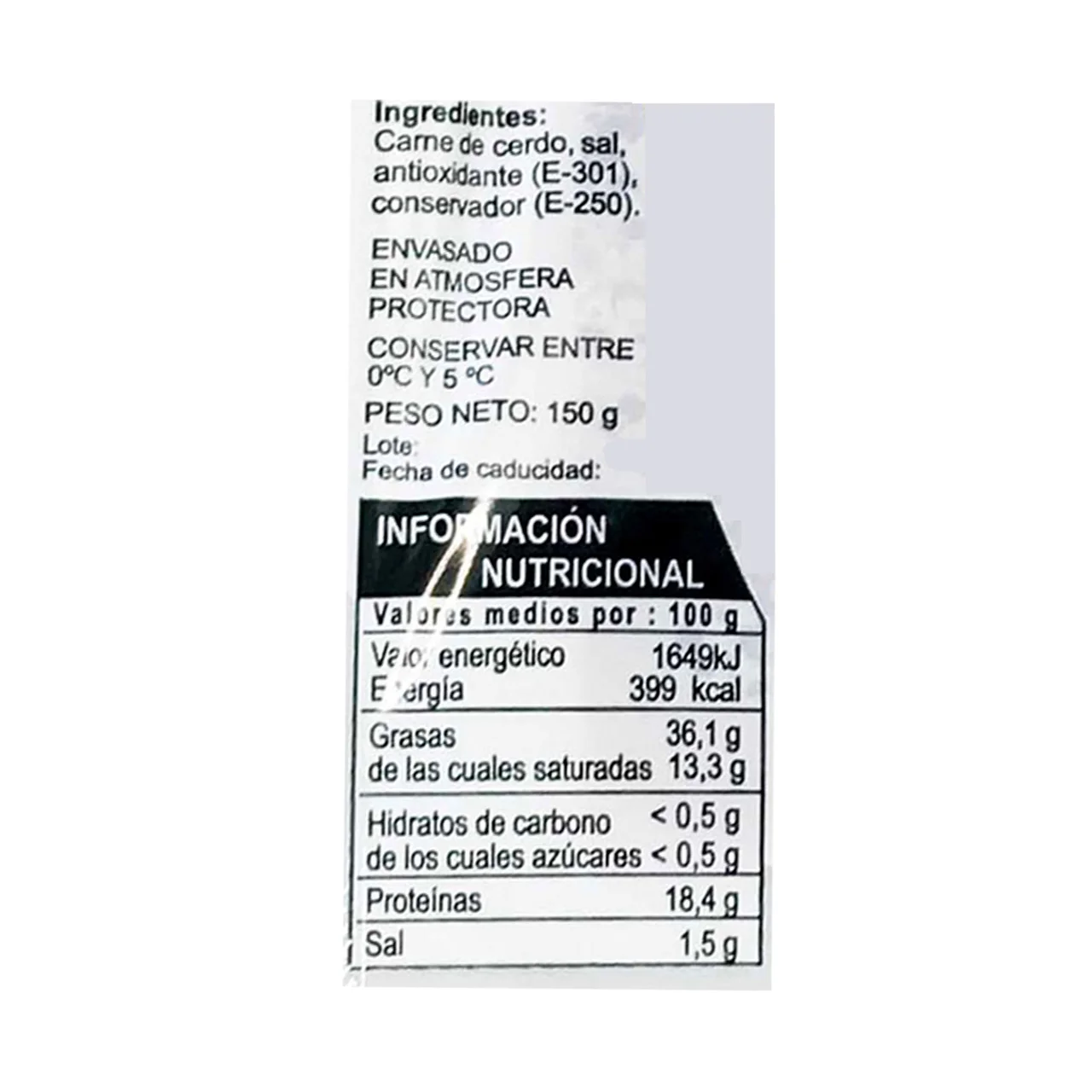 Budin de cerdo chicharron 150 g.