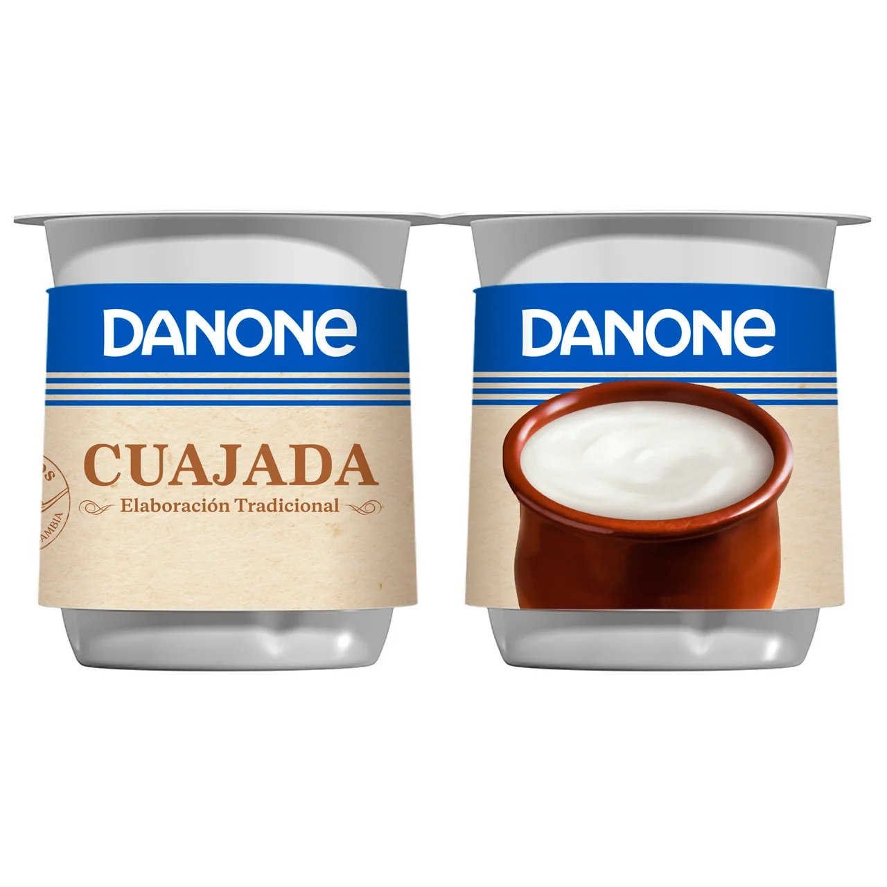 DANONE Cuajada de leche de vaca elaborada sin gluten de forma tradicional DANONE 2 x 135 g.