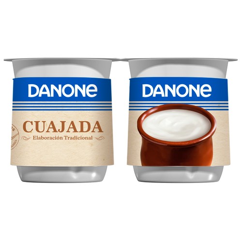 DANONE Cuajada de leche de vaca elaborada sin gluten de forma tradicional DANONE 2 x 135 g.