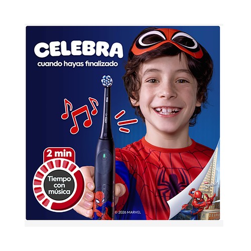 Oral-B iO2 Kids Marvel Spiderman, 3 programas, tempo-rizador musical, sensor de presión