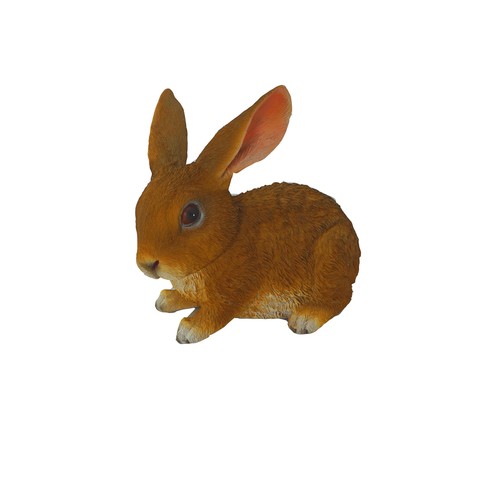 Figura de conejo de poliresina altura 20 cm, GARDENSTAR.