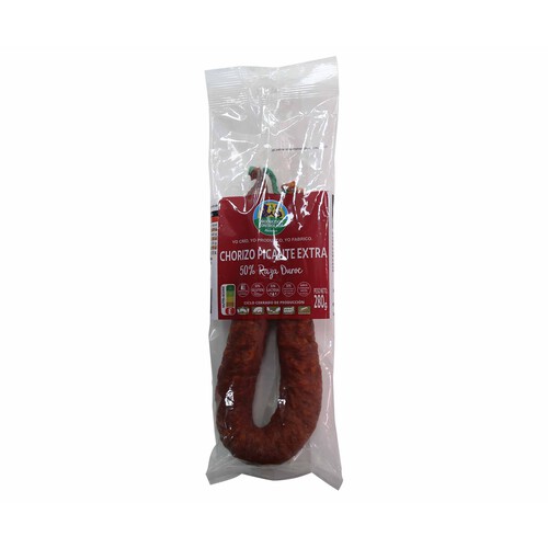 Sarta de chorizo picante de categoría extra (50% raza Duroc) ALCAMPO PRODUCCIÓN CONTROLADA 280 g.