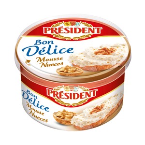 PRÉSIDENT Mousse de queso con nueces PRÉSIDENT BON DÉLICE 125 g.