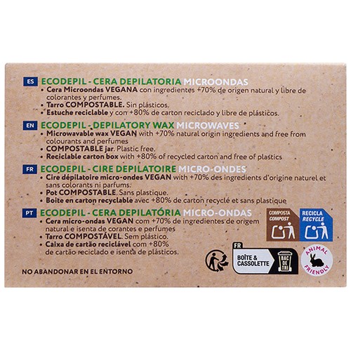 DAEN Ecodepil Cera depilatoria de origen vegetal, para microondas 100 g.