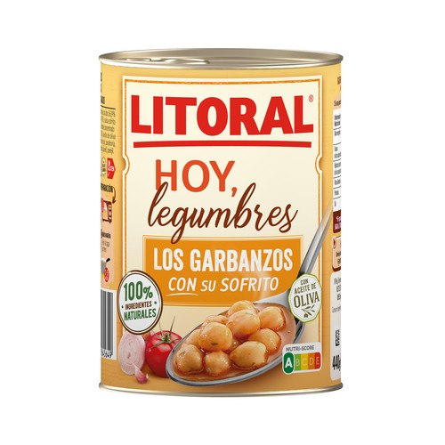 Garbanzos cocinados al estilo de la abuela LITORAL 440 g.