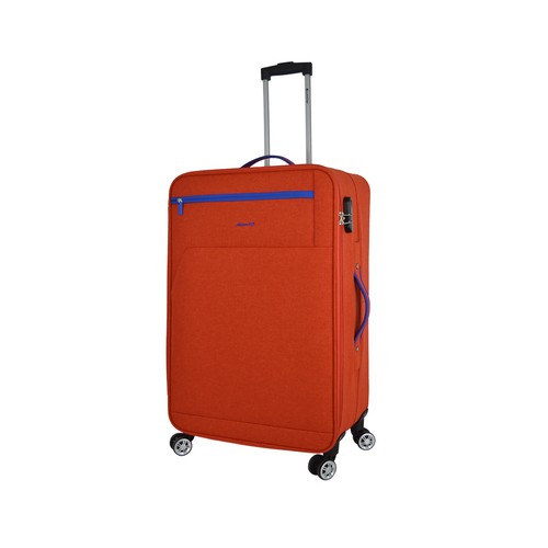Maleta grande tipo trolley 45x75x27 cm, 4 ruedas, color rojo, ALCAMPO AIRPORT.
