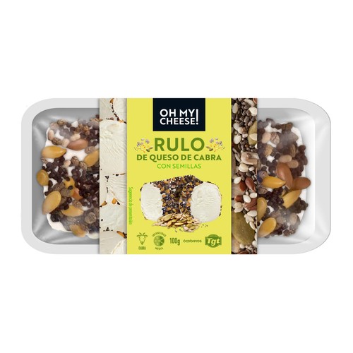 Rulo de queso de cabra con semillas OH MY CHEESE! 100g.