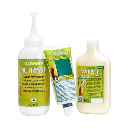 GARNIER Nutrisse créme Tinte de pelo permanente color negro, tono 1.