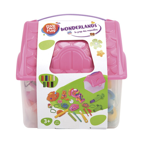 La casita divertida de pasta para moldear con plastilina y accesorios, ONE TWO FUN ALCAMPO.