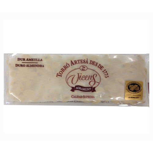 VICENS Turrón duro de almendra 400 g.