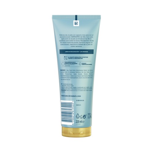 H&S Derma xpro Acondicionador hidratante para cabello y cuero cabelludo seco y dañado 220 ml.