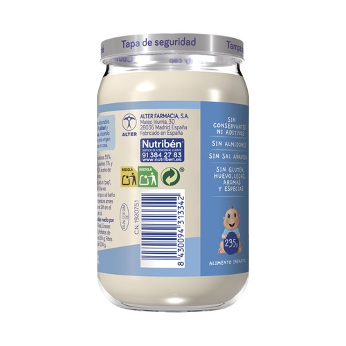 NUTRIBÉN Potitos® de veduritas con lenguado, a partir de 6 meses 250 g.