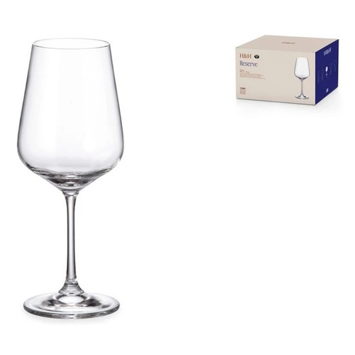 Set de 6 copas de cristal 45cl para Vino Bohemia, RESERVE
