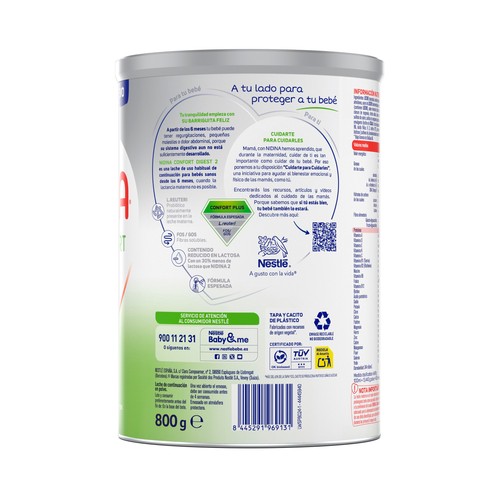 NIDINA Confort digest  Leche (2) de continuación, a partir de 6 meses 800 g.