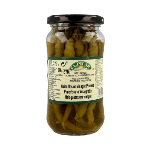 EL PILAR Guindillas en vinagre EL PILAR, 120 g.