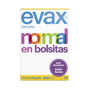 Imagen de EVAX Salvaslips normal, plegados y en bolsitas individuales EVAX 40 uds.