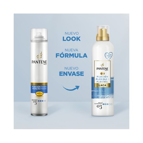 PANTENE Pro-v Laca con fijación flexible (3/5) y aceite de Jojoba 370 ml.