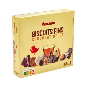 Imagen de PRODUCTO ALCAMPO Surtido de galletas finas (14 variedades) con chocolate belga 40 uds.