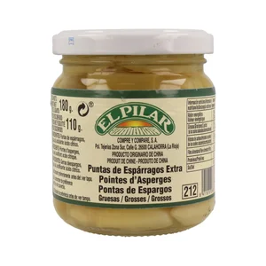 EL PILAR Puntas de espárrago gruesas 110 g.
