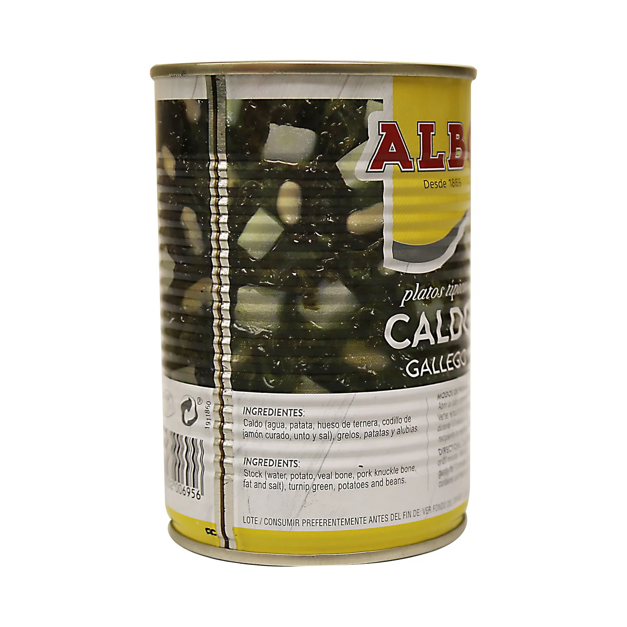 Caldo gallego con grelos, patata y alubias 420 g.