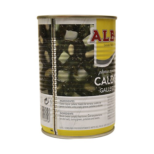 ALBO Caldo gallego con grelos, patata y alubias 420 g.