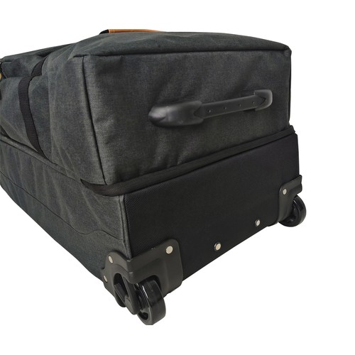 Trolley con doble compartimento gris 75 cm, Globe Trotters AIRPORT ALCAMPO.