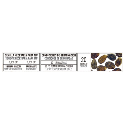 Sobre de semillas para sembrar sandias de la variedad Sugar Baby PRODUCTO ALCAMPO.