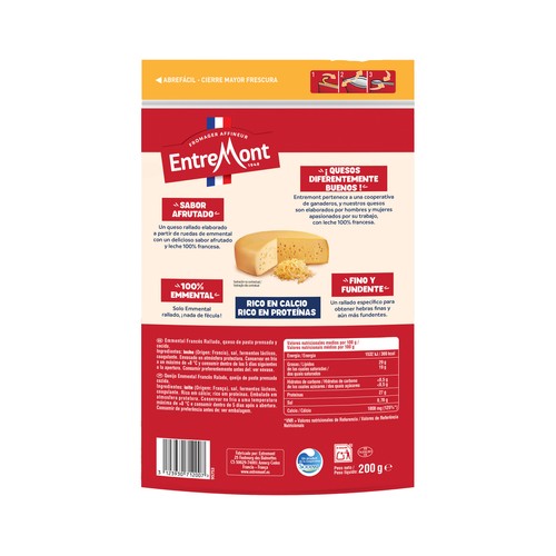ENTREMONT Queso rallado Emmental ENTREMONT 200 g.