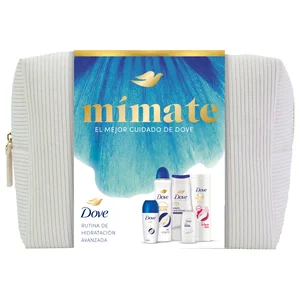 DOVE Mimate Neceser con productos para el cuidado y la higiene femenina.