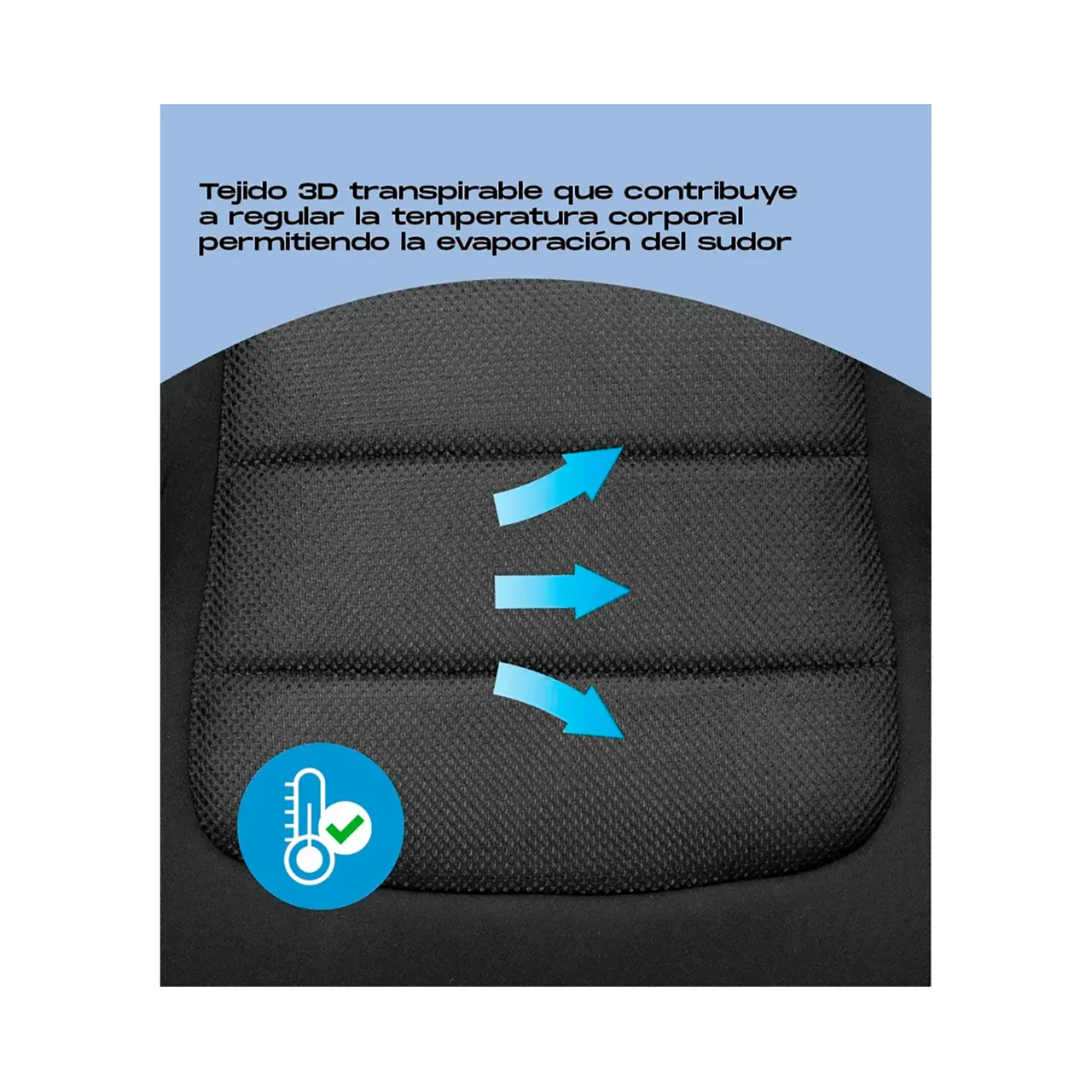 Elevador auto Three Fix, color negro, 125 - 150cm, compatible con Isofix y sin Isofix, triple capa de acolchado