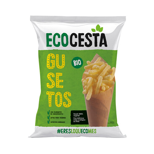ECOCESTA Snack 100% vegetal a base de maíz ecológico no frito 60 g.