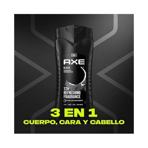 AXE Black Gel de baño o ducha para hombre con aroma a pera y madera de cedro 400 ml.