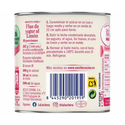 LA LECHERA Leche condensada desnatada 387 g.
